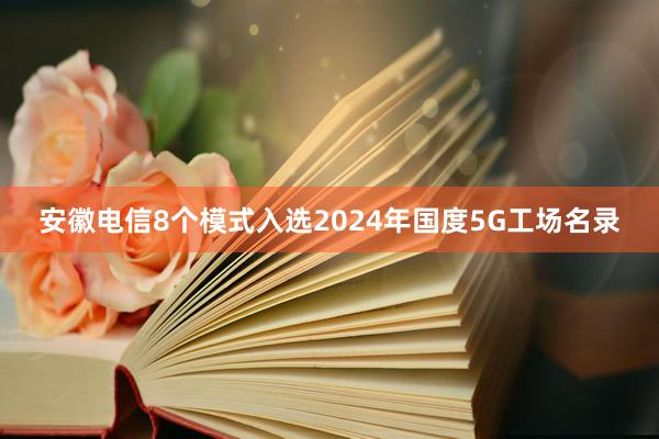 安徽电信8个模式入选2024年国度5G工场名录